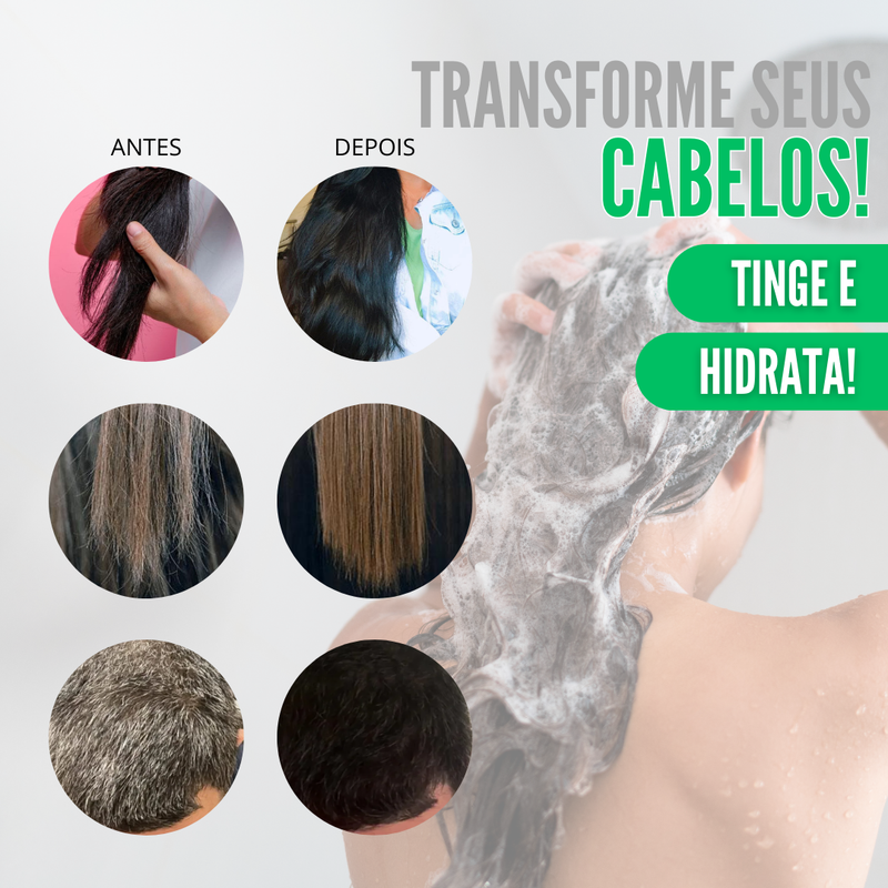 (COMPRE 1 LEVE 2) Shampoo Paint Hair - 3 em 1 [Tinge, Hidrata e Promove o Crescimento]