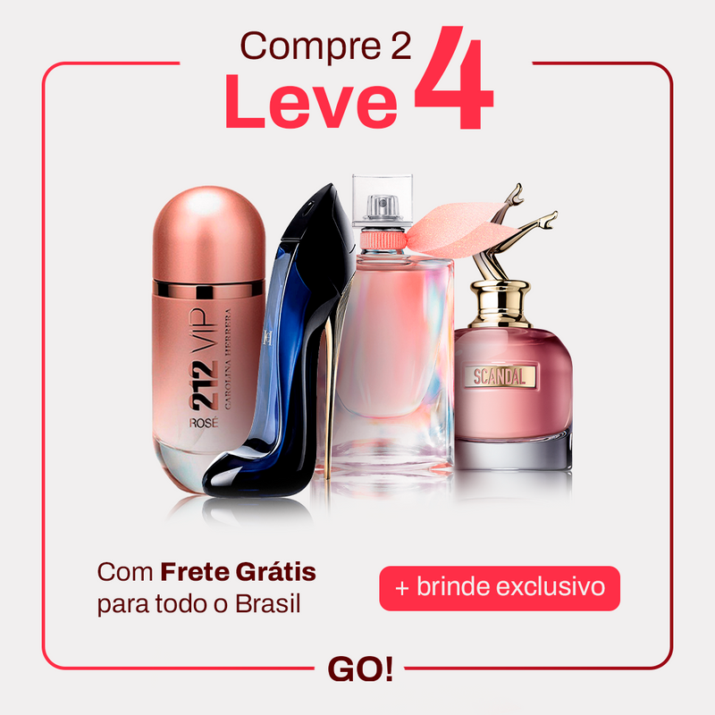 KIT 4 PERFUMES FEMININOS IMPORTADOS| La Vie est Belle  | 212 Rosé | Good Girl | Scandal [100ml cada]+ BRINDE EXCLUSIVO